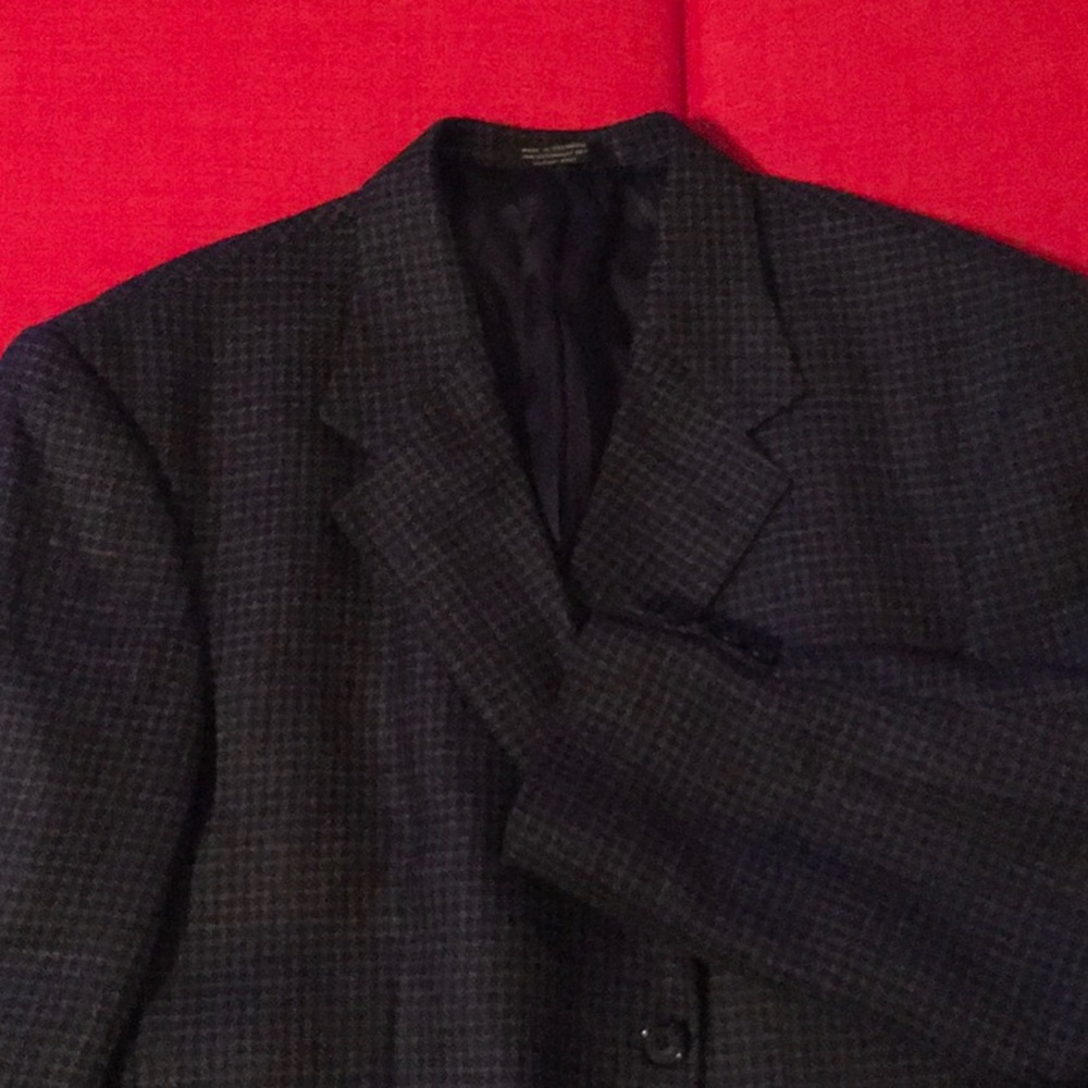 NWT Oscar De La Renta Check Pattern Wool Sportcoat